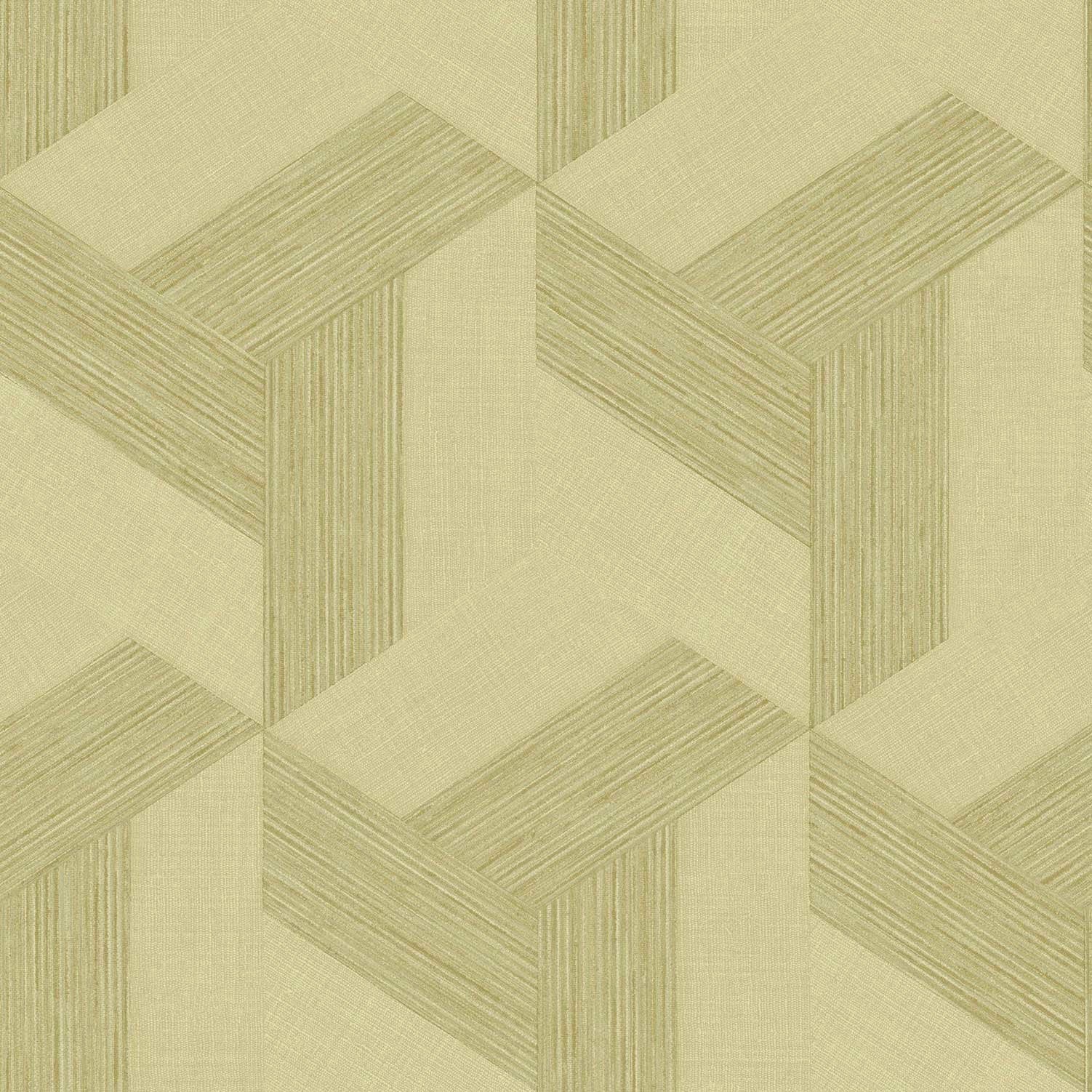 Geometric wallpaper in green color - pattern number SY27505 - by Galerie in the Synergy collection
