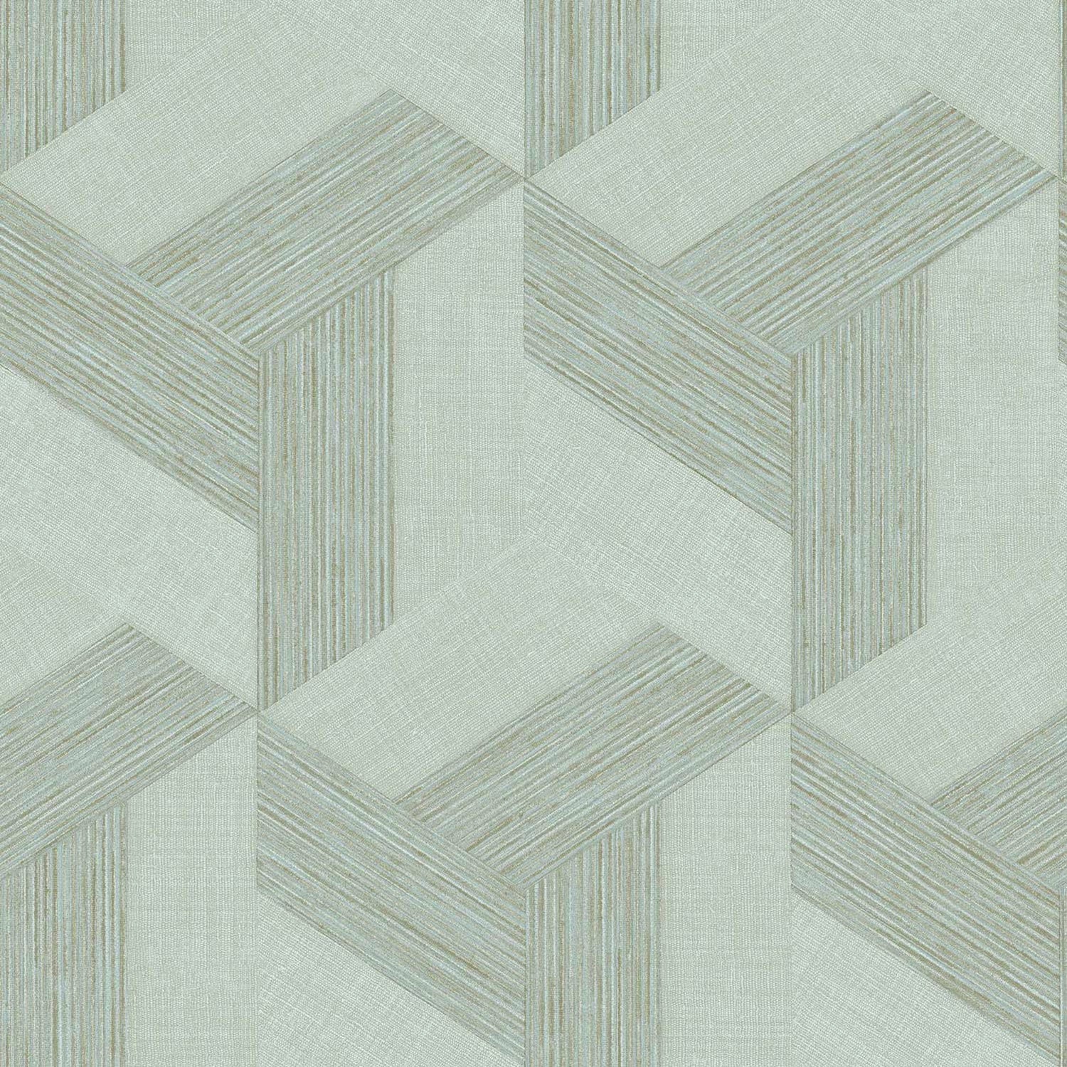 Geometric wallpaper in blue color - pattern number SY27506 - by Galerie in the Synergy collection