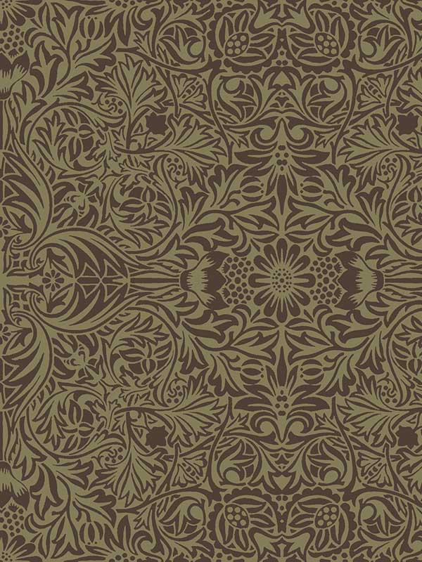 Ceiling Intricate Floral wallpaper in brown color - pattern number 4171-82072 - by A Street Prints in the Hidden Treasures Volume 2 collection