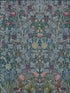 Vine Embroidery 6 Panel mural in teal color - pattern number 4171-HT84002 - by A Street Prints in the Hidden Treasures Volume 2 collection