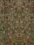 Vine Embroidery 6 Panel mural in dark green color - pattern number 4171-HT84003 - by A Street Prints in the Hidden Treasures Volume 2 collection