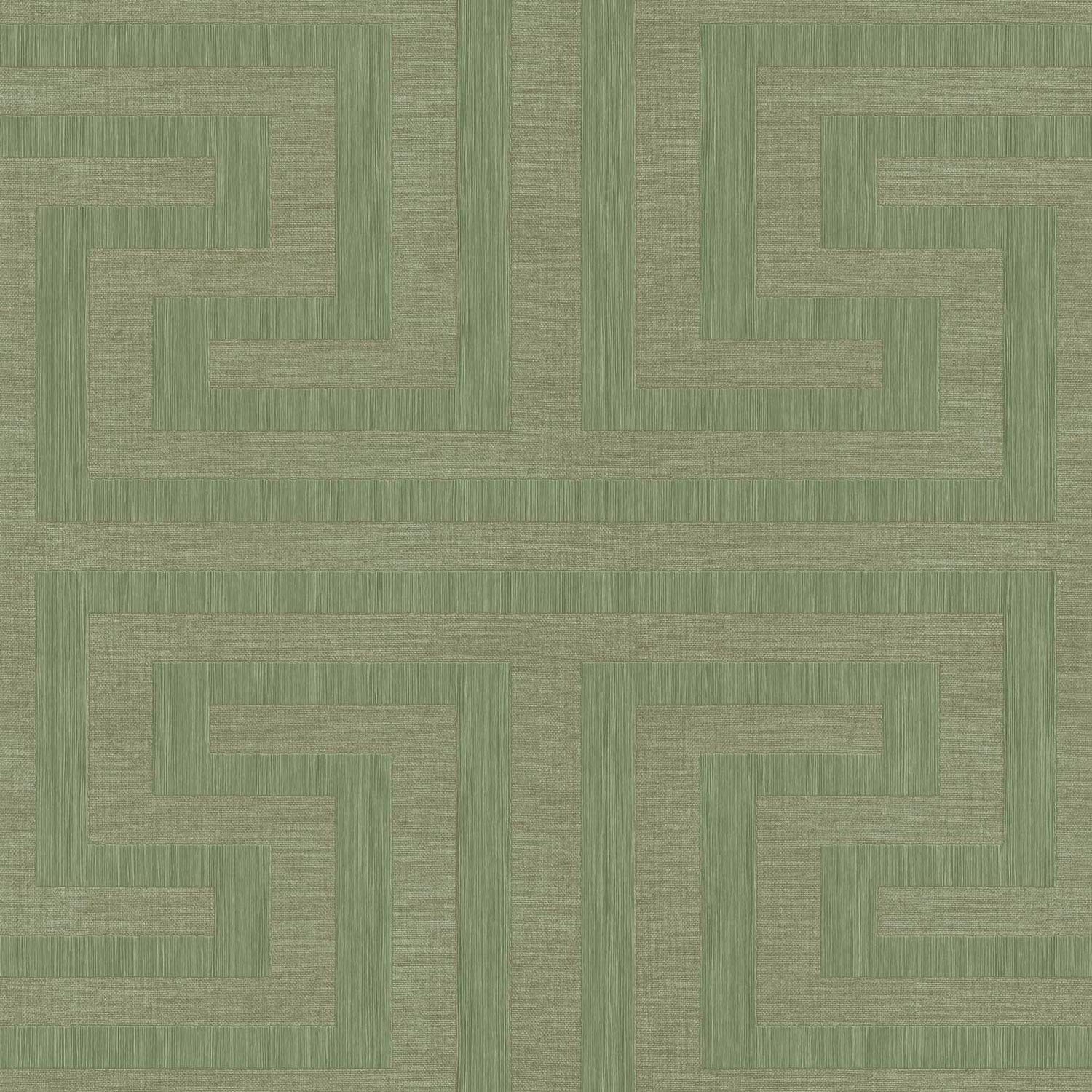 Geometric wallpaper in green color - pattern number SY27515 - by Galerie in the Synergy collection