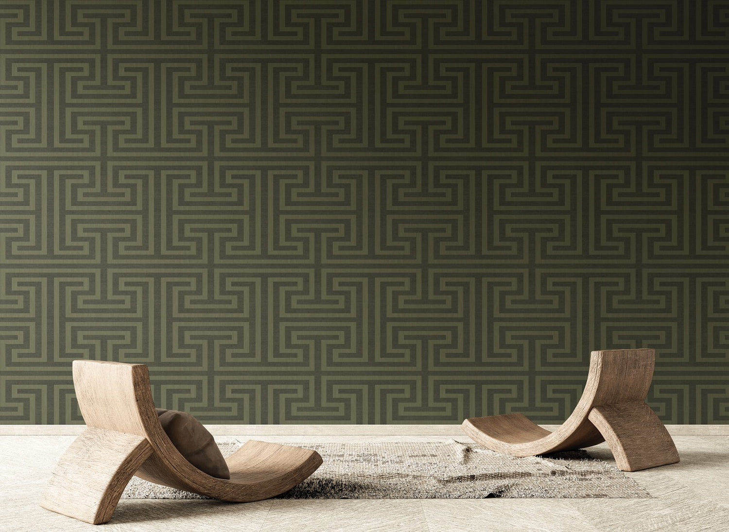 Geometric wallpaper in silver grey color - pattern number SY27519 - by Galerie in the Synergy collection