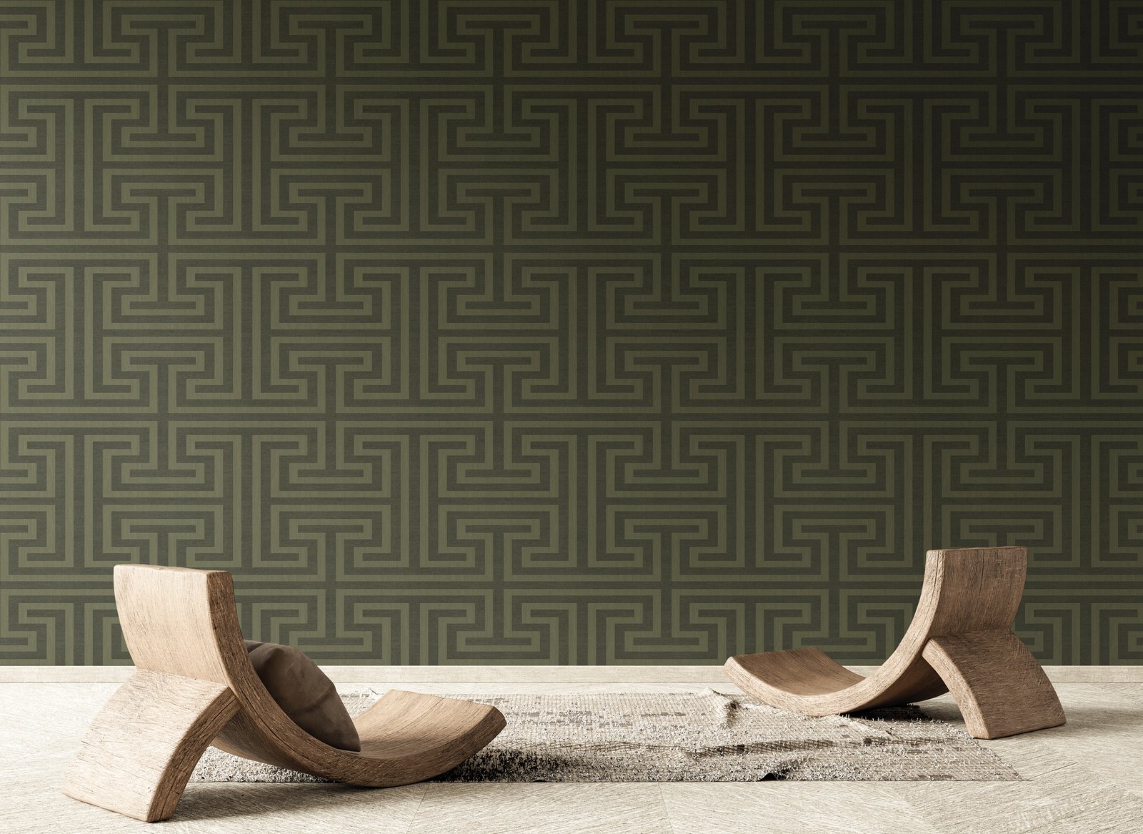 Geometric wallpaper in silver grey color - pattern number SY27519 - by Galerie in the Synergy collection
