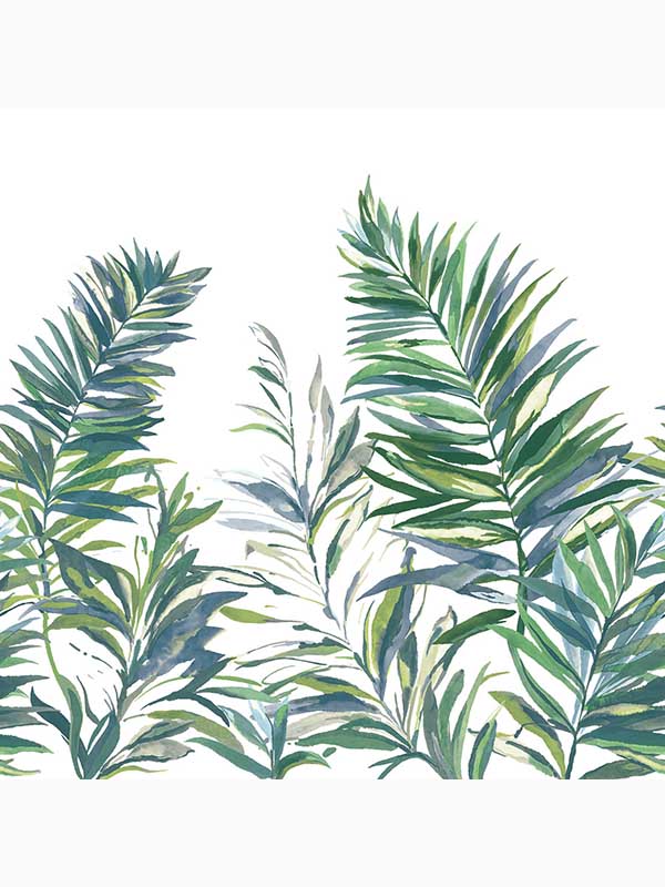 Swaying Palms mural in green &amp; blue color - pattern number GN2546M - by York in the Woodnote collection