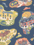 Staden wallpaper in dark blue color - pattern number MB29010 - by York in the Daydream collection