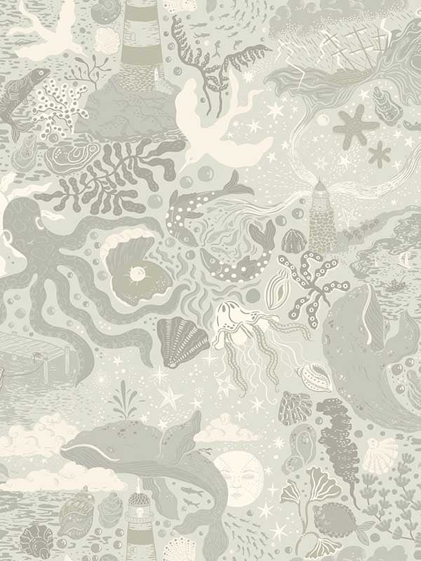 Havet wallpaper in light blue color - pattern number MB29017 - by York in the Daydream collection