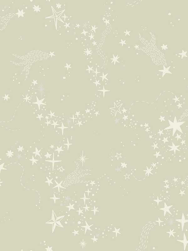 Stjarnhimmel wallpaper in light green color - pattern number MB29021 - by York in the Daydream collection