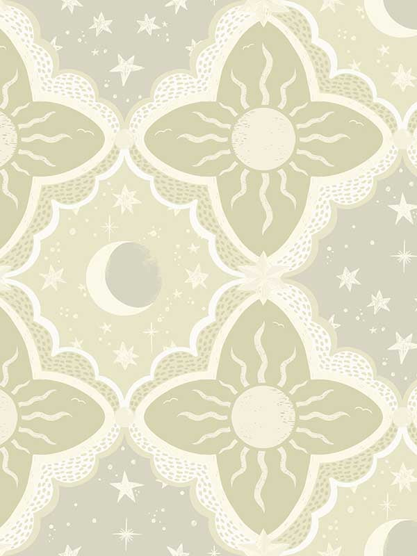 Sol &amp; Mane wallpaper in green color - pattern number MB29033 - by York in the Daydream collection