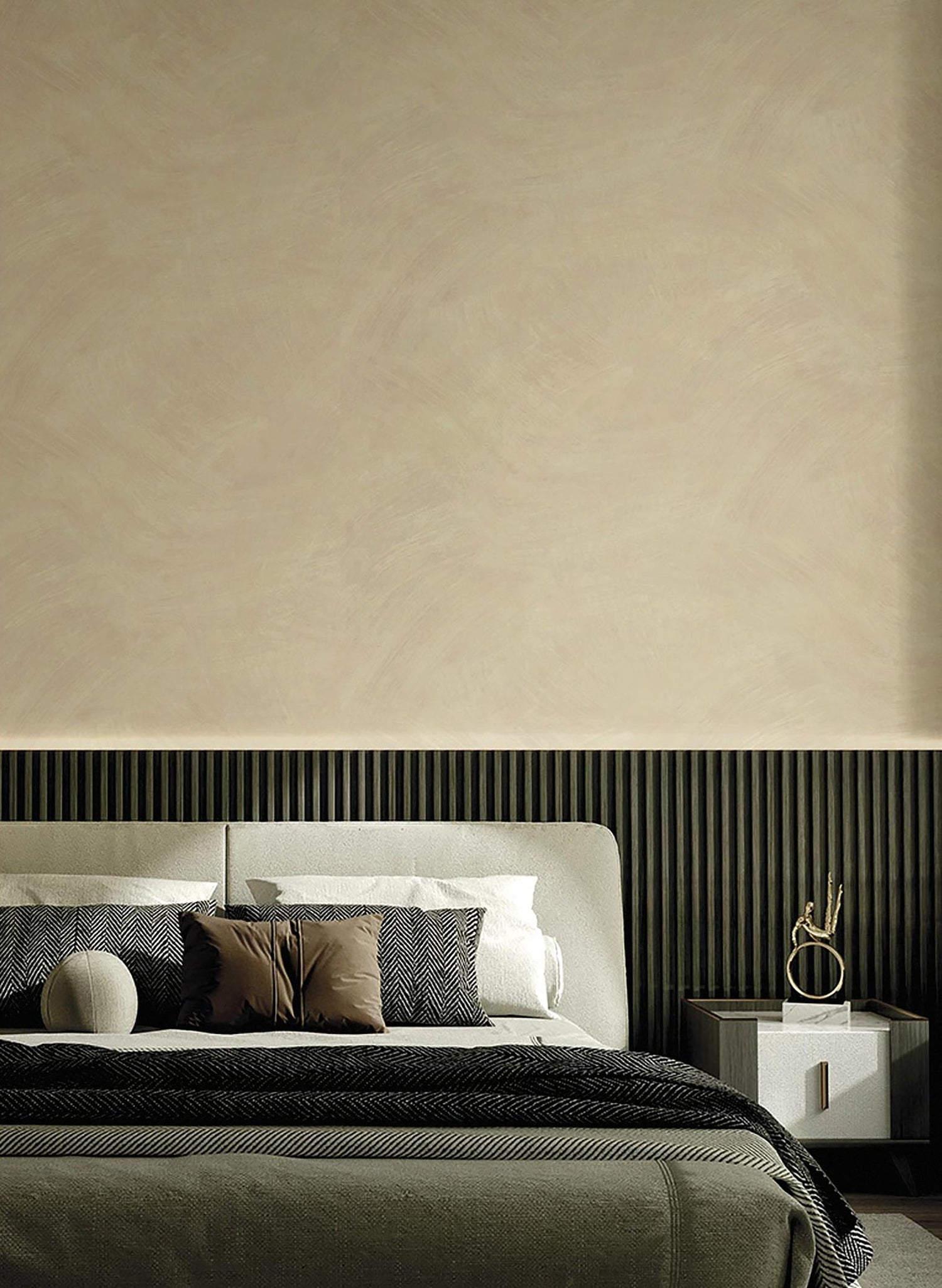 Abstract wallpaper in beige color - pattern number SY27550 - by Galerie in the Synergy collection
