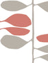 Sculpted Vines fabric in vermillion & graphite color - pattern number ZM2802 - by York in the Artisan Studio collection