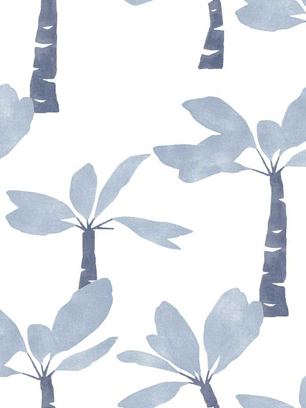 Painted Oasis wallpaper in ultramarine color - pattern number ZM2837 - by York in the Artisan Studio collection