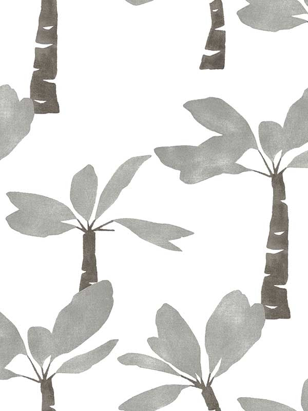 Painted Oasis wallpaper in carbon &amp; graphite color - pattern number ZM2838 - by York in the Artisan Studio collection