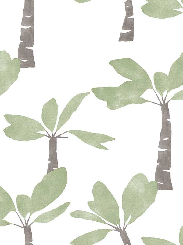 Painted Oasis wallpaper in leaf green color - pattern number ZM2839 - by York in the Artisan Studio collection