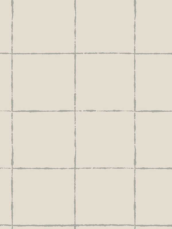La Vitre Plaid wallpaper in lichen grey color - pattern number ZM2851 - by York in the Artisan Studio collection