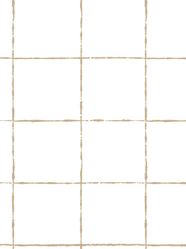 La Vitre Plaid wallpaper in gold color - pattern number ZM2853 - by York in the Artisan Studio collection