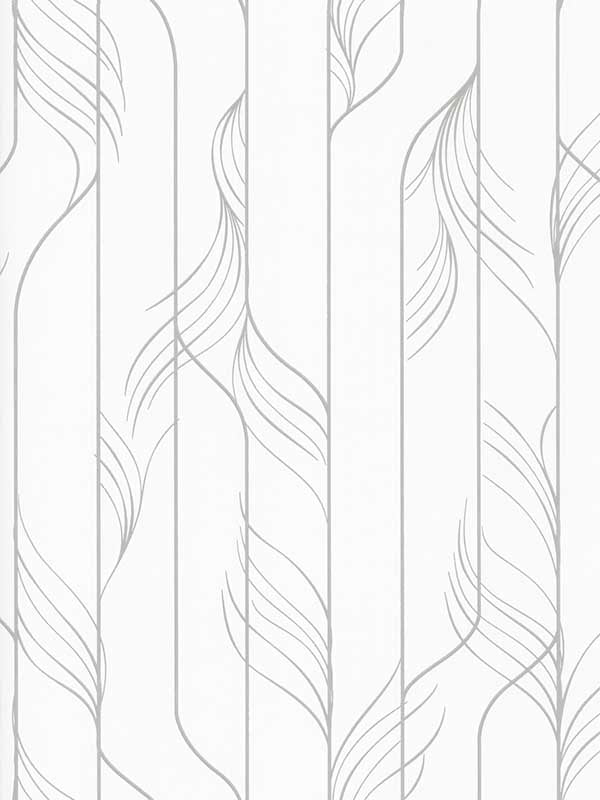 Elemental Thread wallpaper in white &amp; silver color - pattern number DF3302 - by Candice Olson in the Decadence Second Edition collection