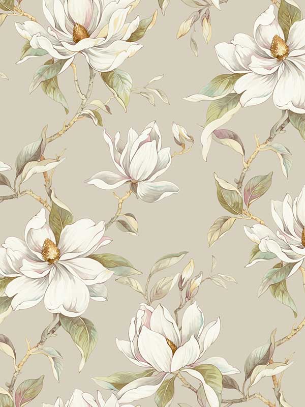 Garden Jewels wallpaper in linen color - pattern number DF3312 - by Candice Olson in the Decadence Second Edition collection