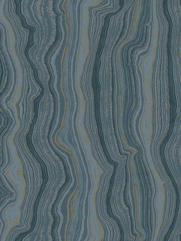 Mineral Shimmer wallpaper in denim &amp; gold color - pattern number DF3321 - by Candice Olson in the Decadence Second Edition collection