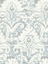 Velvet Crush Damask wallpaper in blue & pearl color - pattern number DF3335 - by Candice Olson in the Decadence Second Edition collection
