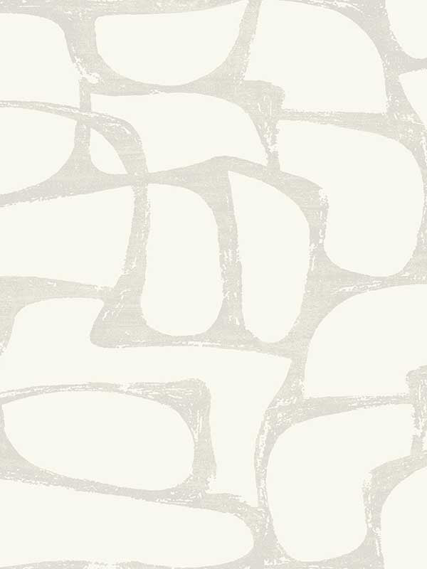 Craftsman Geometric wallpaper in white &amp; soft grey color - pattern number DF3353 - by Candice Olson in the Decadence Second Edition collection