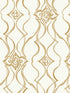 Pirouette wallpaper in white & gold color - pattern number DF3372 - by Candice Olson in the Decadence Second Edition collection