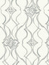 Pirouette wallpaper in white & silver color - pattern number DF3373 - by Candice Olson in the Decadence Second Edition collection