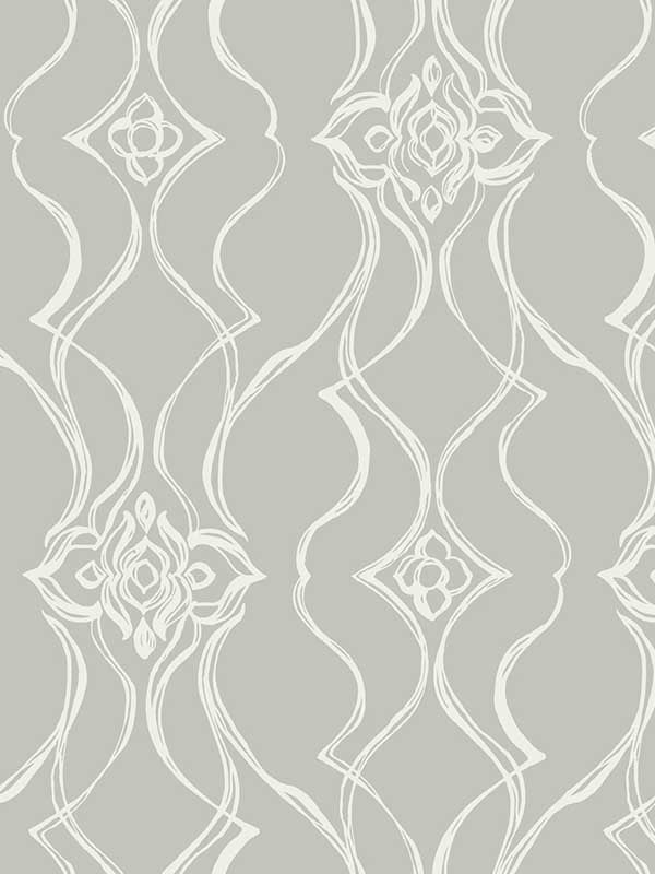 Pirouette wallpaper in grey color - pattern number DF3374 - by Candice Olson in the Decadence Second Edition collection