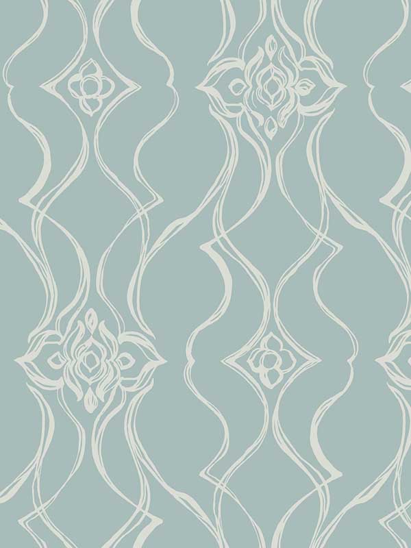 Pirouette wallpaper in spa color - pattern number DF3376 - by Candice Olson in the Decadence Second Edition collection