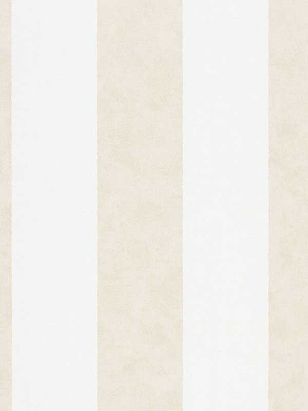 Thick Stripe wallpaper in white beige color - pattern number 34413 - by Galerie in the Flora collection
