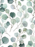Eucalyptus fabric in white green color - pattern number 47420 - by Galerie in the Flora collection