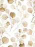Eucalyptus fabric in white brown color - pattern number 47422 - by Galerie in the Flora collection