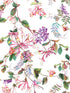 Summer Bouquet wallpaper in white rose green color - pattern number 47456 - by Galerie in the Flora collection