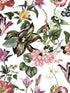 Floral Rhapsody wallpaper in white rose green color - pattern number 47458 - by Galerie in the Flora collection
