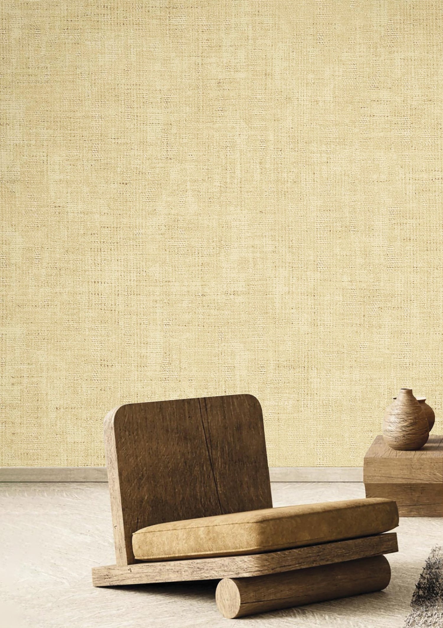 Plain Texture wallpaper in beige color - pattern number SY27583 - by Galerie in the Synergy collection