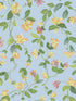 Flora fabric in blue orange color - pattern number 124/3018.CS.0 - by Cole and Son in the Selection of Hummingbirds collection