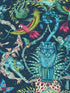 Bosque Dreams fabric in navy color - pattern number W0213/03.CAC.0 - by Clarke and Clarke in the Mythica Wallcoverings collection