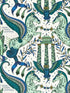 Odyssey Mythos fabric in olive color - pattern number W0215/01.CAC.0 - by Clarke and Clarke in the Mythica Wallcoverings collection