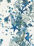 Seaforest fabric in blue color - pattern number W0218/02.CAC.0 - by Clarke and Clarke in the Mythica Wallcoverings collection