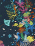 Seaforest wallpaper in navy color - pattern number W0218/04.CAC.0 - by Clarke and Clarke in the Mythica Wallcoverings collection
