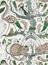 Wonder World wallpaper in emerald color - pattern number W0219/03.CAC.0 - by Clarke and Clarke in the Mythica Wallcoverings collection