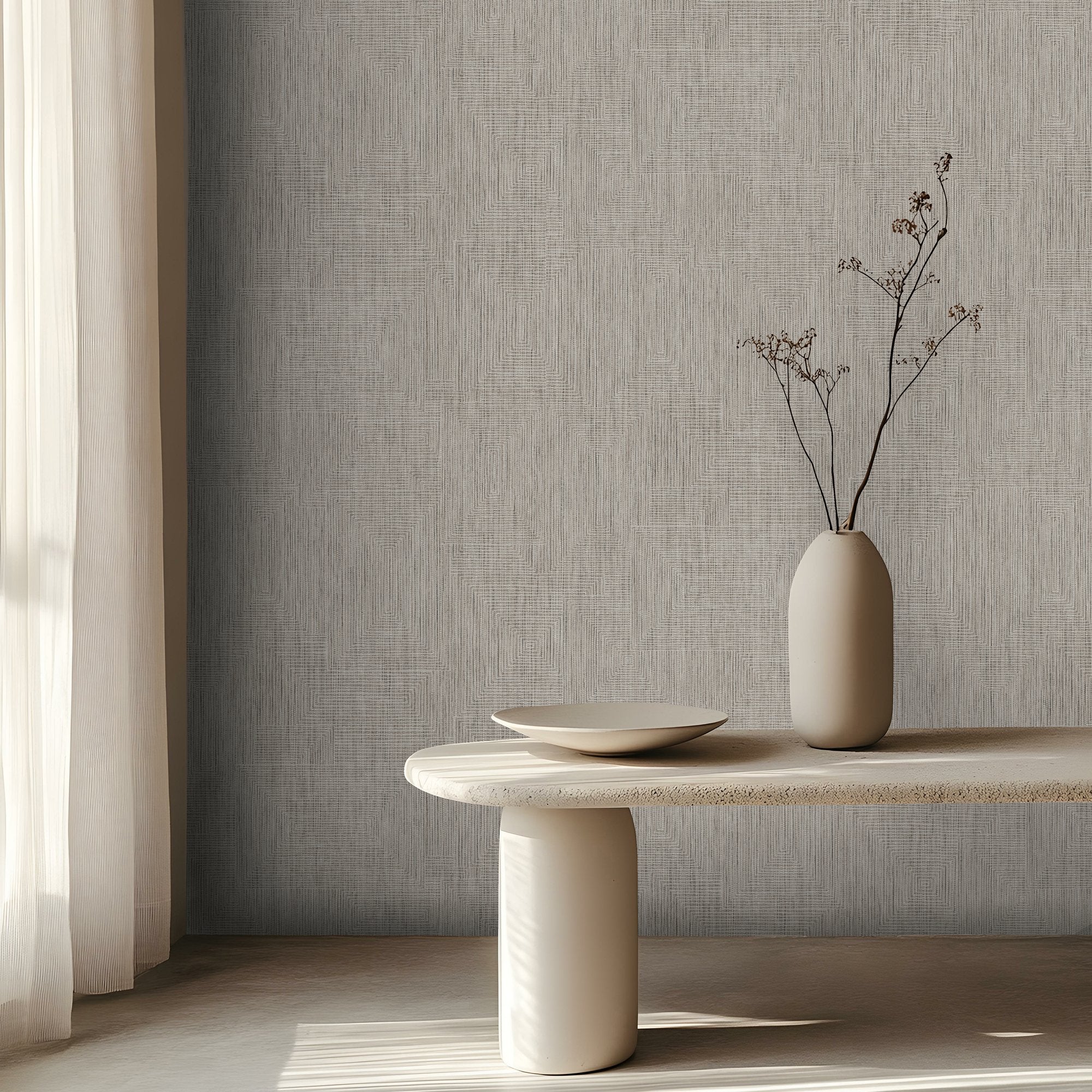 Plain Texture Wallpaper in Beige color - pattern number 27612 - by Galerie in the Cerra collection