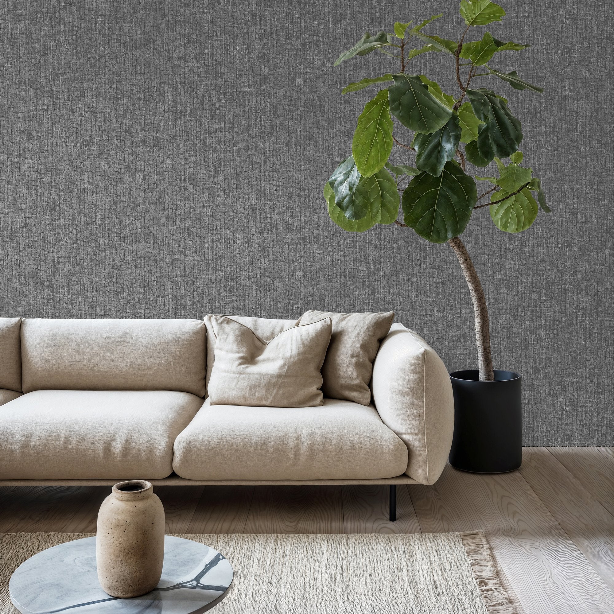 Geometric Wallpaper in Grey color - pattern number 27621 - by Galerie in the Cerra collection