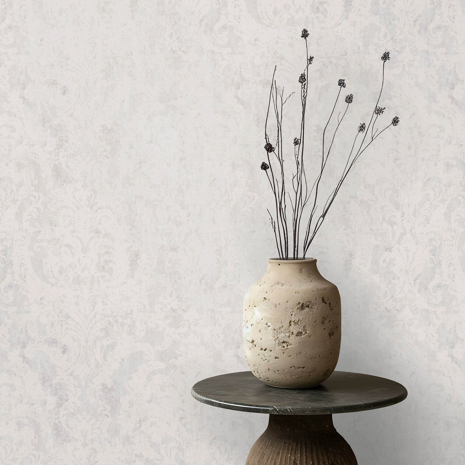 Damask Wallpaper in Cream color - pattern number 27623 - by Galerie in the Cerra collection
