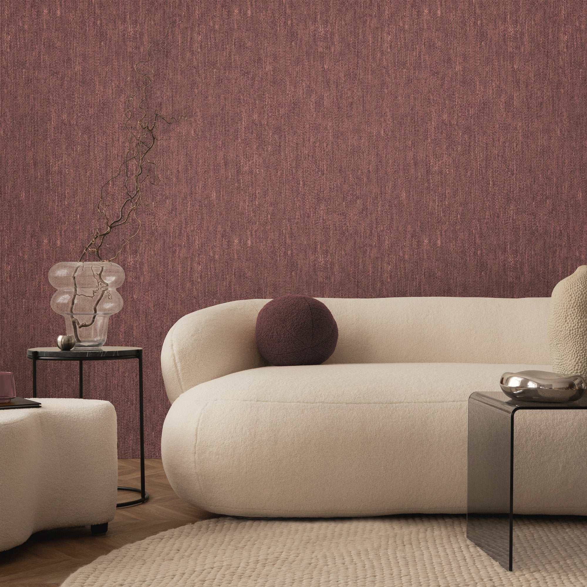 Plain Texture Wallpaper in Red color - pattern number 27624 - by Galerie in the Cerra collection