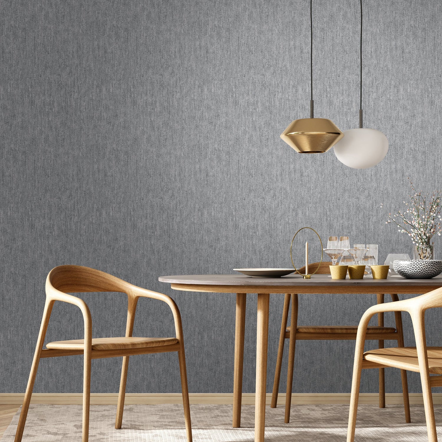 Plain Texture Wallpaper in Blue color - pattern number 27632 - by Galerie in the Cerra collection