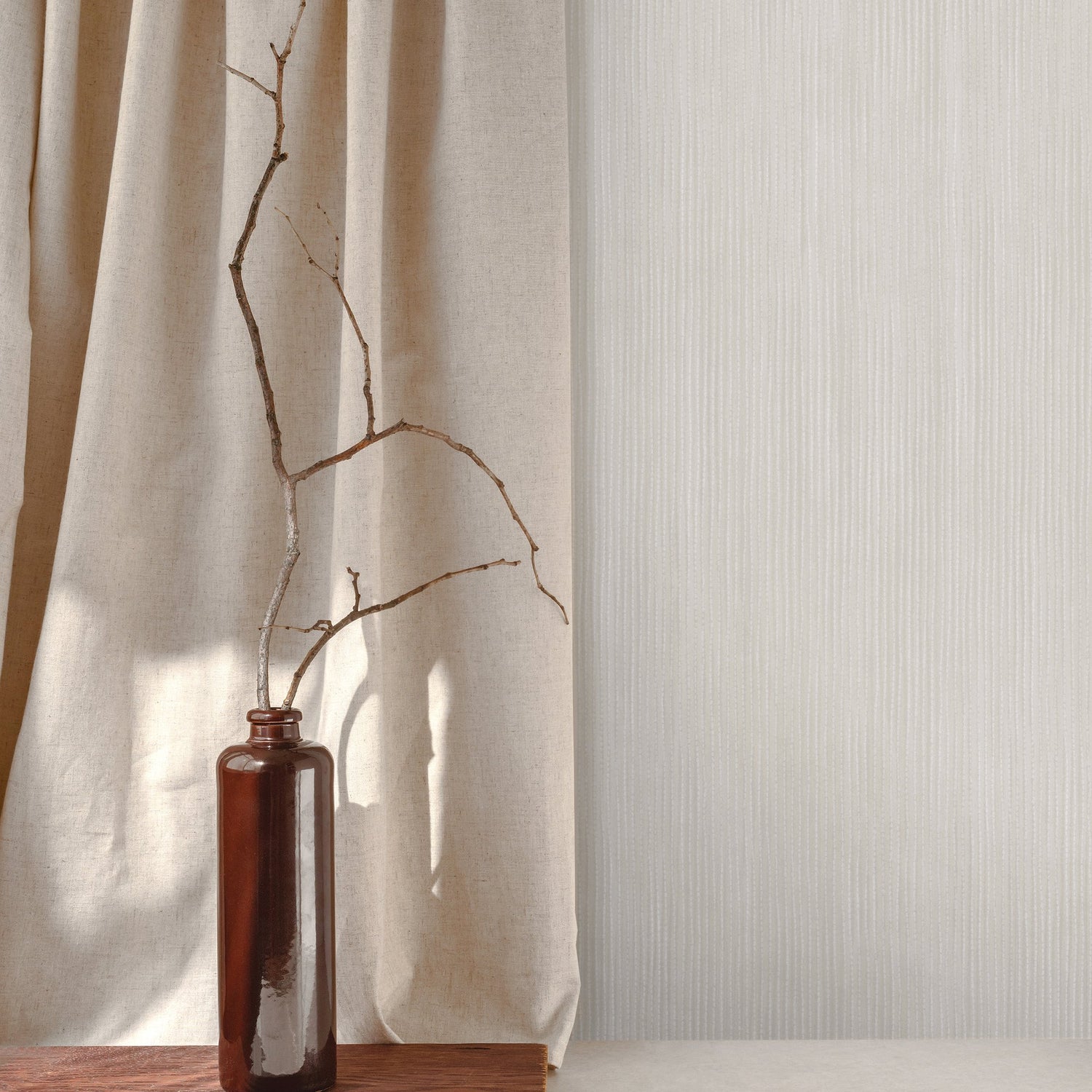 Stripe Wallpaper in Cream color - pattern number 27643 - by Galerie in the Cerra collection