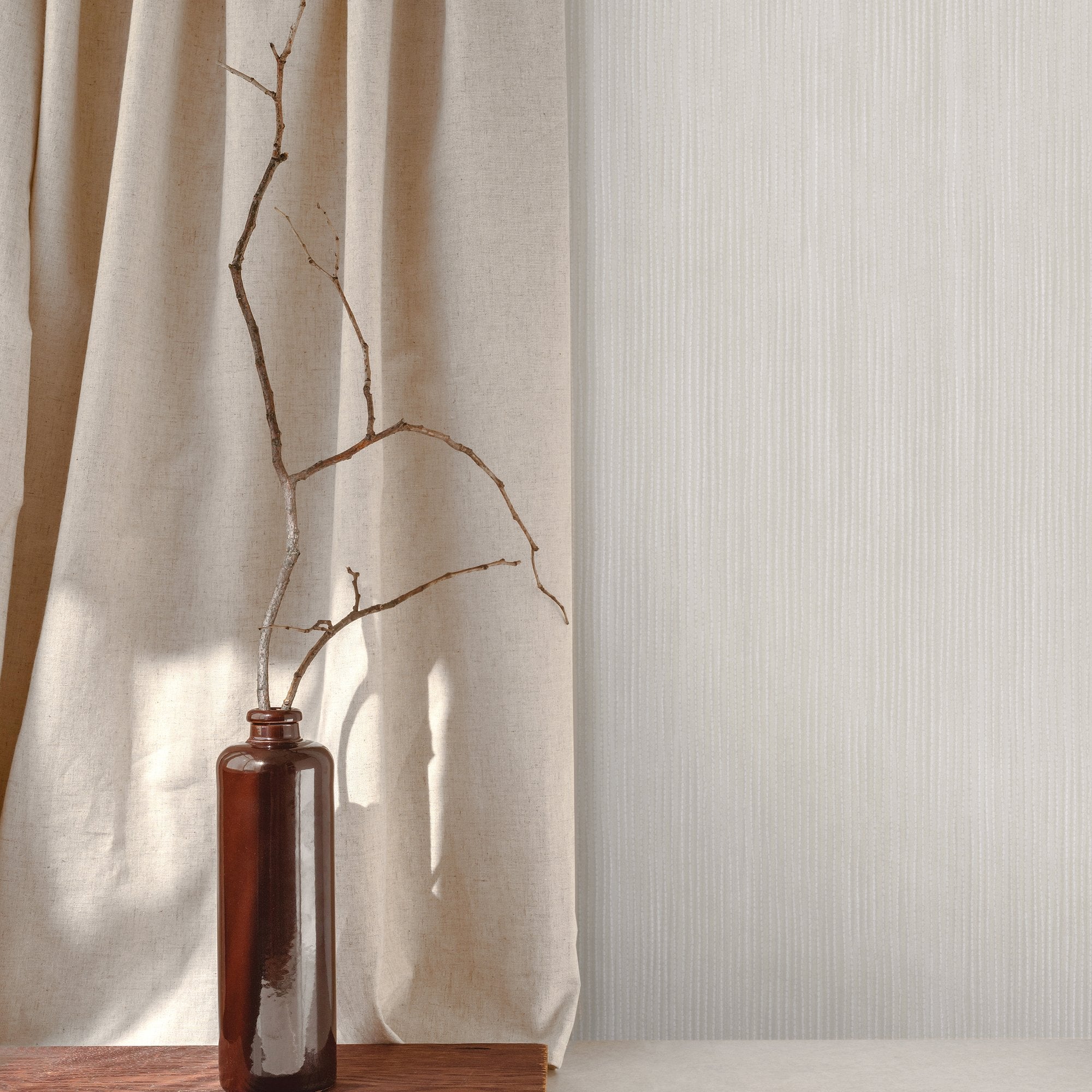 Stripe Wallpaper in Cream color - pattern number 27643 - by Galerie in the Cerra collection