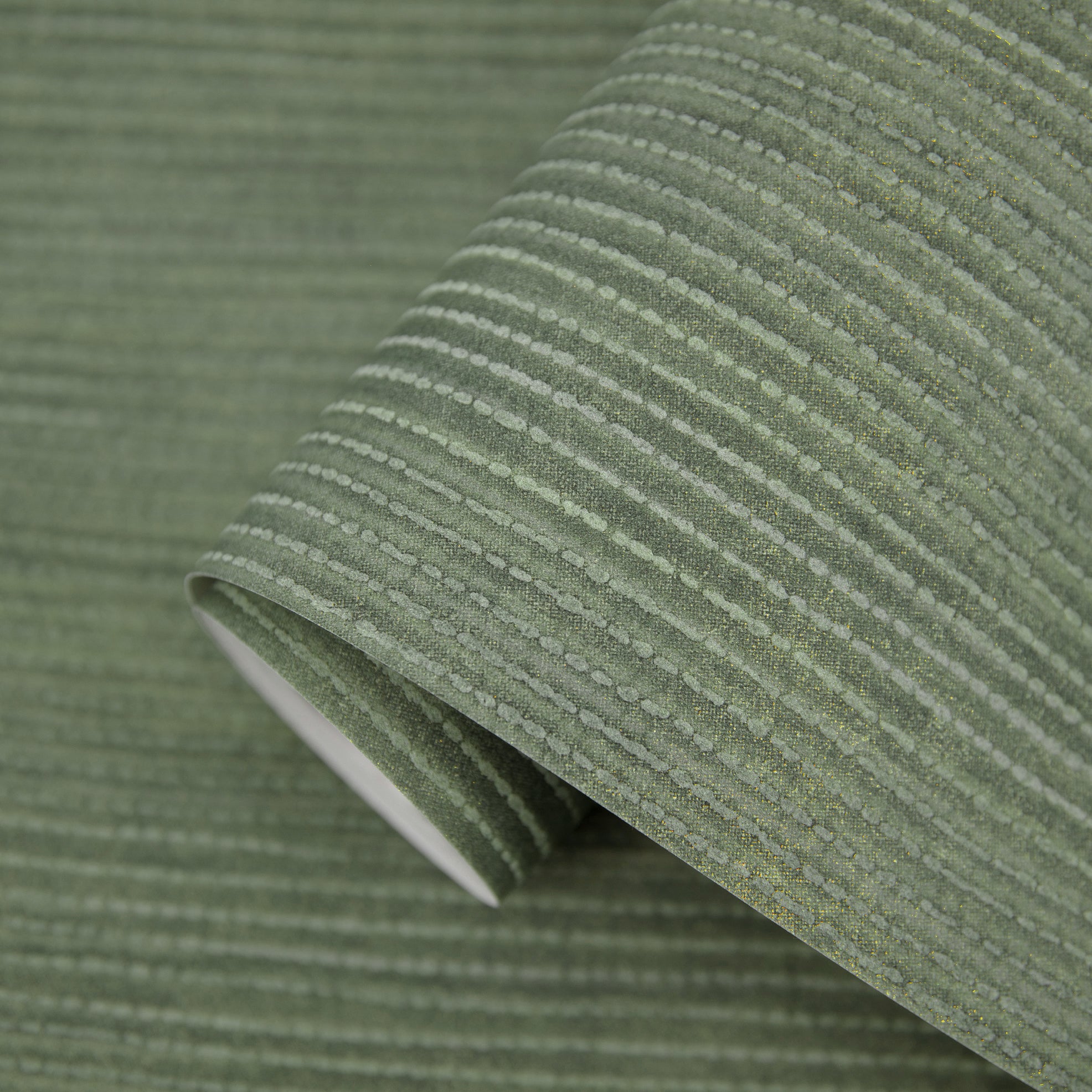 Stripe Wallpaper in Green color - pattern number 27644 - by Galerie in the Cerra collection
