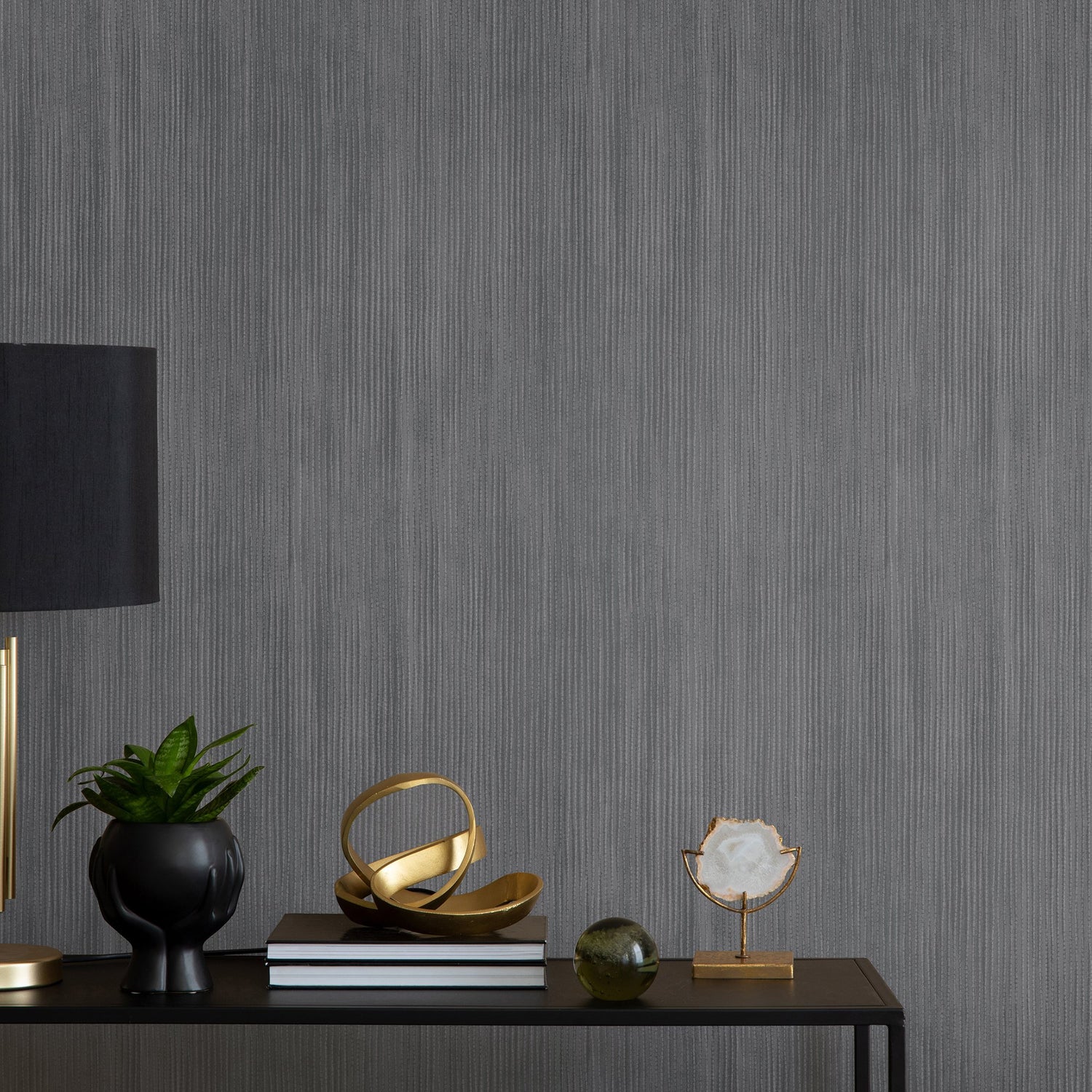 Stripe Wallpaper in Grey color - pattern number 27645 - by Galerie in the Cerra collection